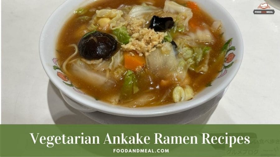 Simple cooking process of Japanese Vegetarian Ankake Ramen