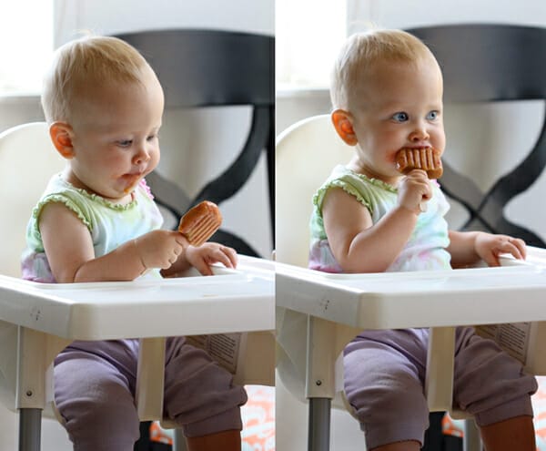 Little Hands Reaching For Their Favorite Teething Treat.