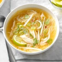 Thai Chicken Soup With Coconut Milk And Lime