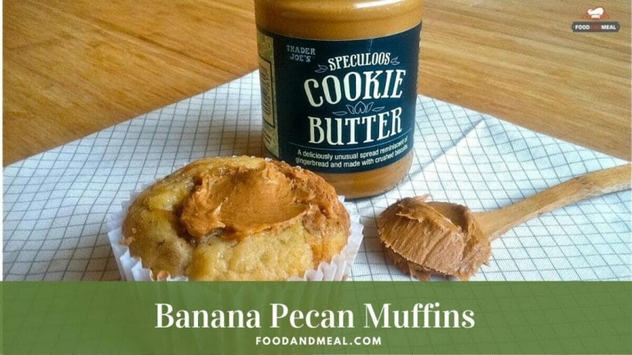 Easy to cook Banana Pecan Muffins with Speculoos Spread