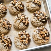 Chocolate and Peanut Butter Crinkle Cookies 1