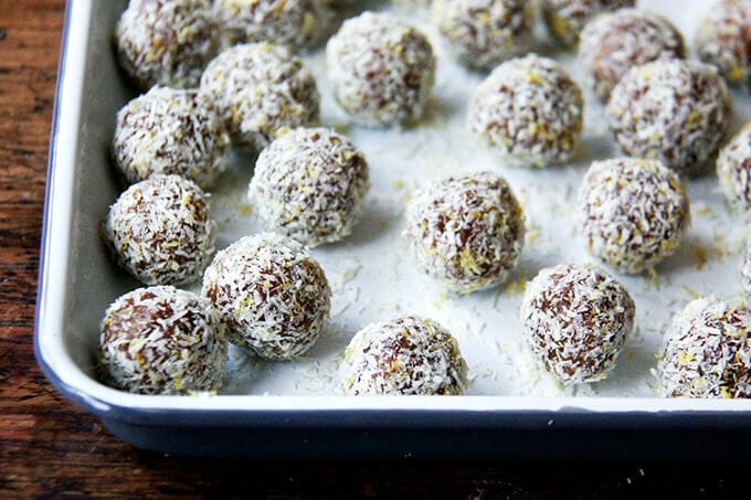 The Golden Allure Of Oven-Toasted Coconut Date Bites.