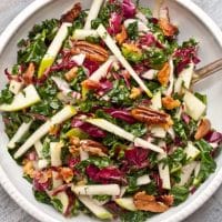 How To Make Kale Apple And Pecan Salad With Maple Dressing 1