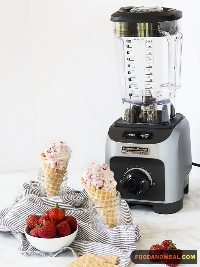 Cooking Blender Strawberry Cheesecake Ice Cream