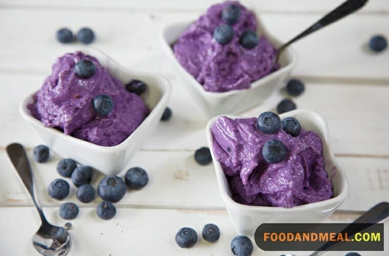 Blending Blueberry Ice Cream