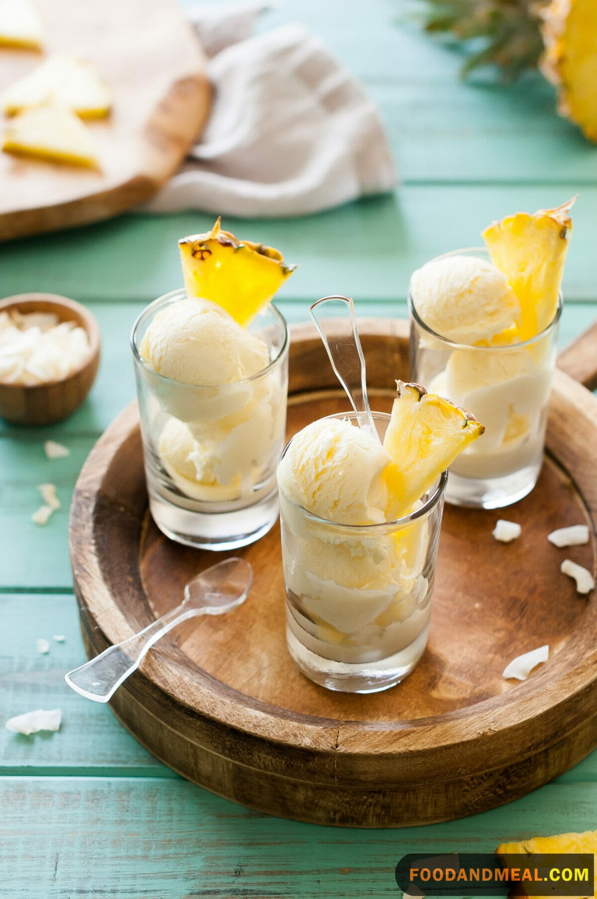 Blending Pineapple Ice Cream