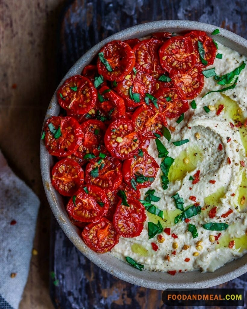 Tomato Chickpeas Hummus By Blender