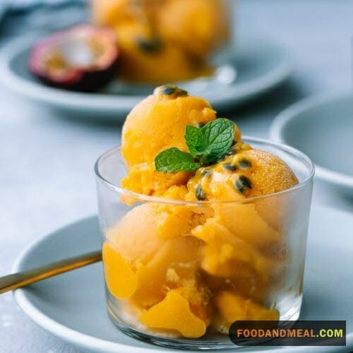 Blending Mango Sorbet