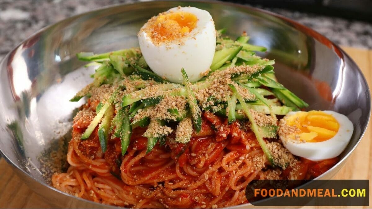 Tossed Salad With Shrimp, Noodles, And Spicy Korean Dressing