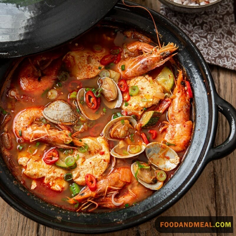 Seafood Soup With Ramen Noodles