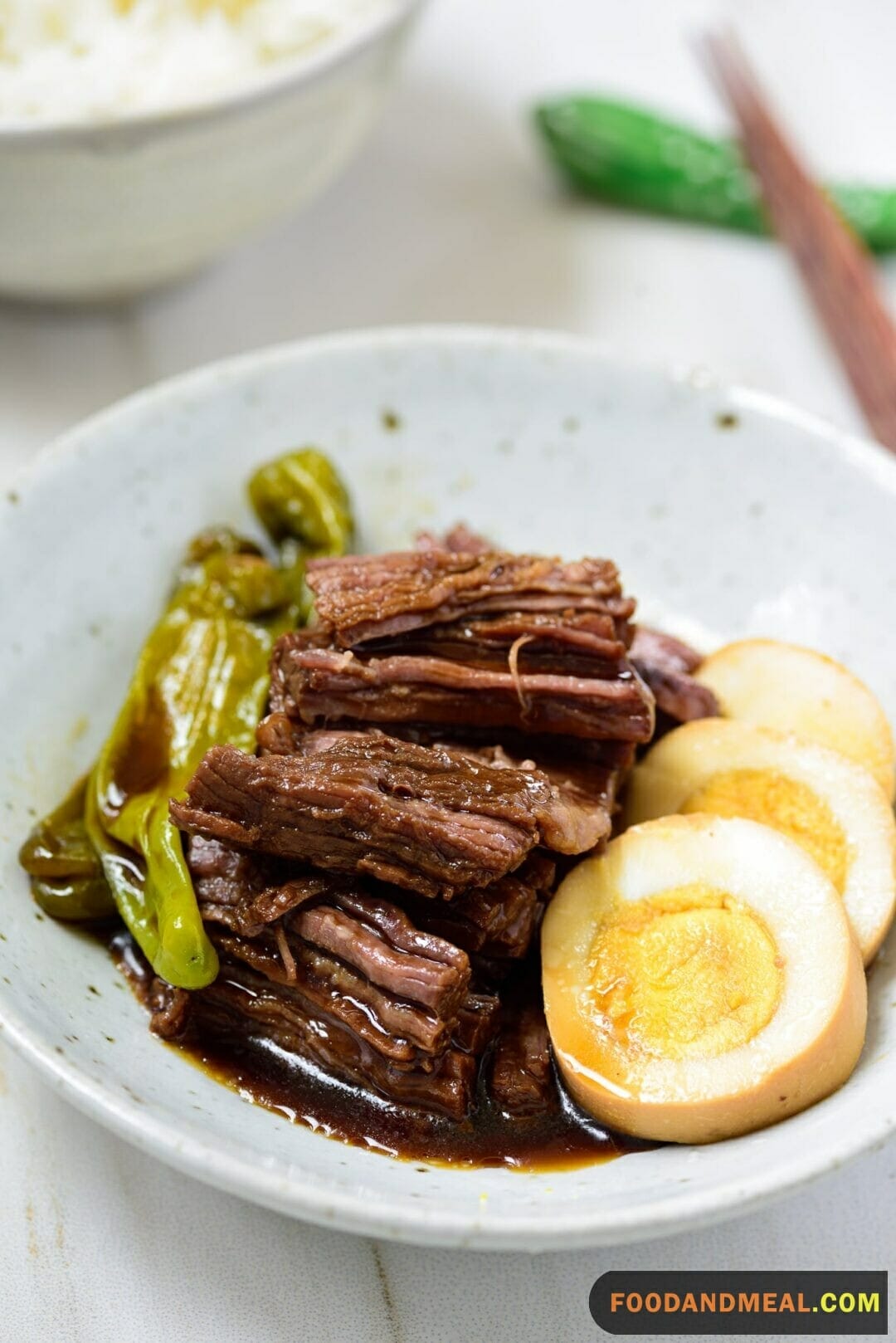 Soy-Braised Beef And Chiles