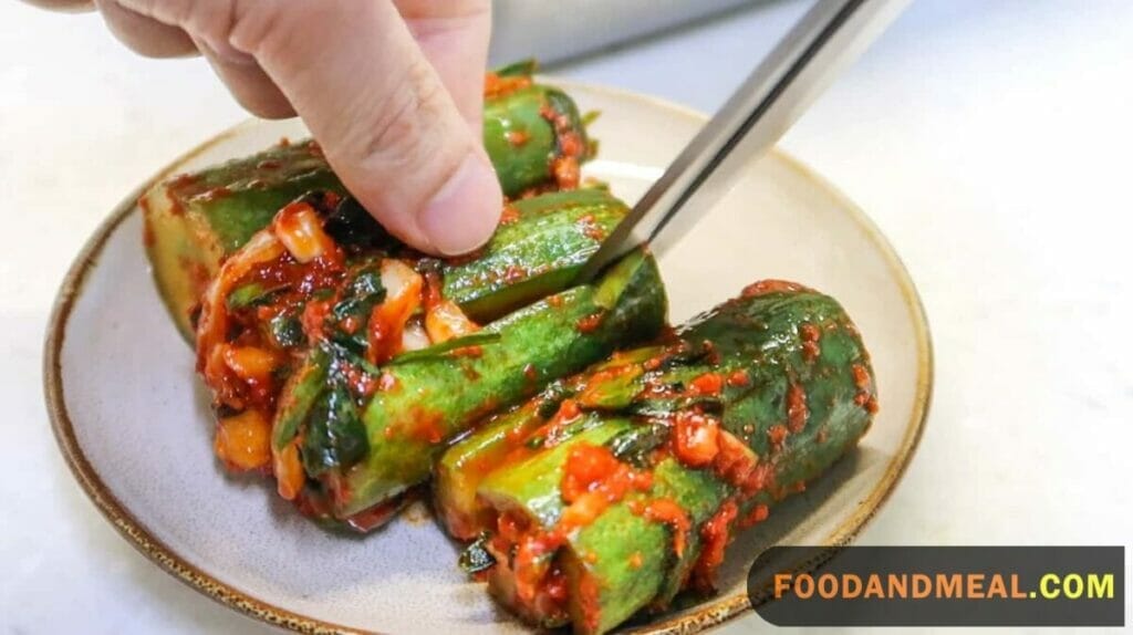 Elevate Your Table: Crafting Exquisite Stuffed Cucumber Kimchi At Home 2