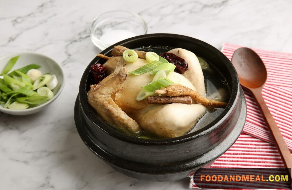 Authentic Korean Stuffed Chicken Soup With Ginseng 7 Stuffed Chicken Soup With Ginseng