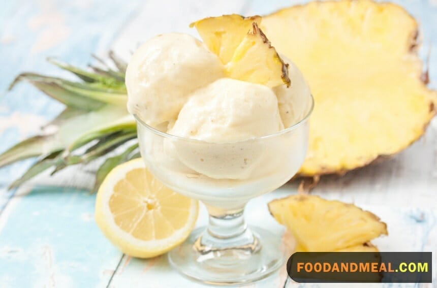 Blending Pineapple Ice Cream