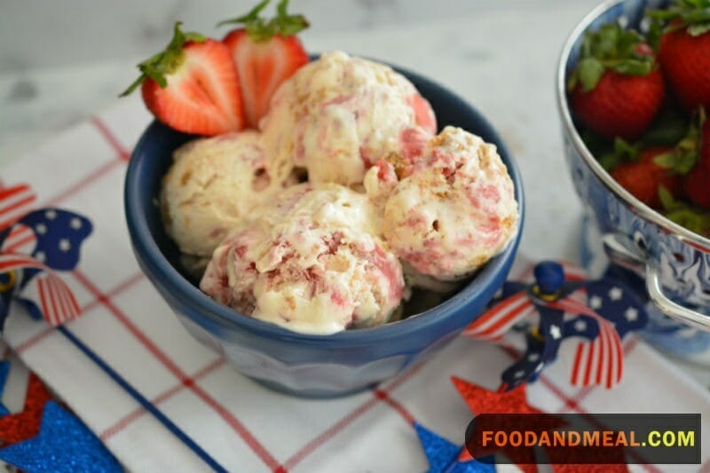 Captivating Fusion: Fresh Strawberry Cheesecake Ice Cream Magic 4
