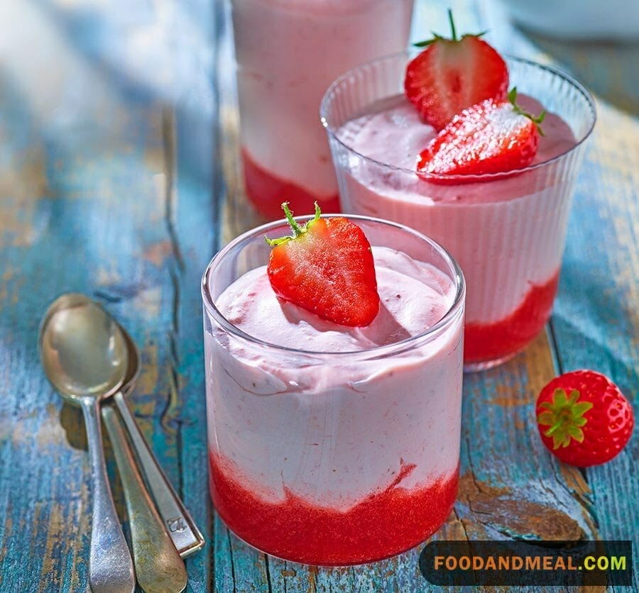 Blending Fluffy Strawberry Mousse