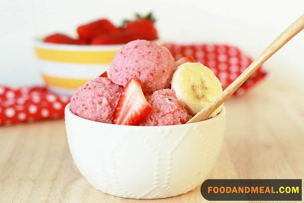 Strawberry Banana Sorbet By Blender