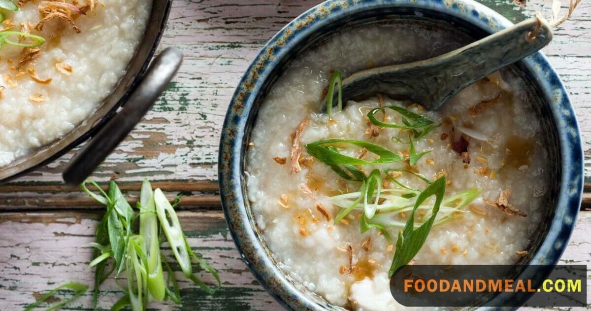 Thai Breakfast Ginger And Rice Soup