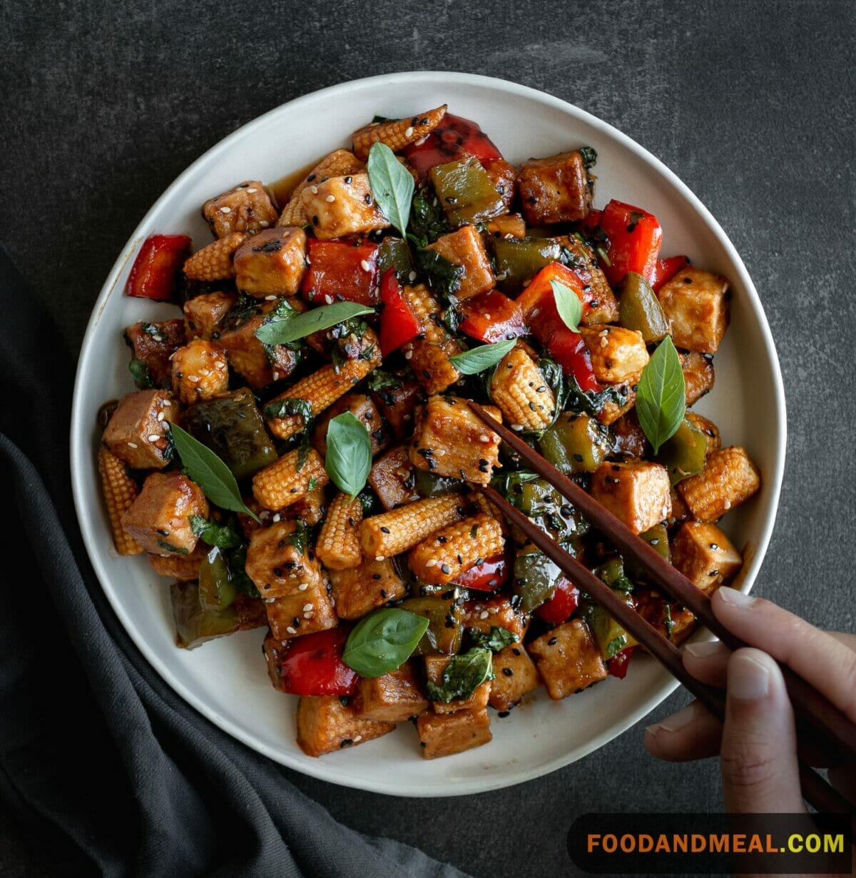 Thai Pork Belly With Basil And Tofu 