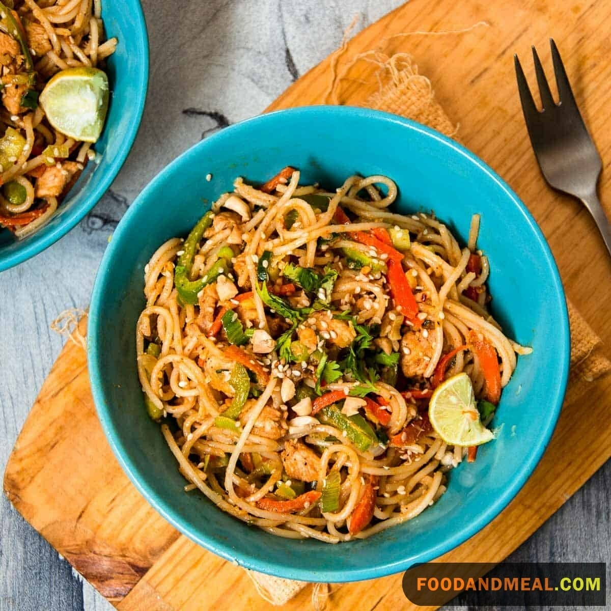 Thai Peanut Chicken and Noodles.