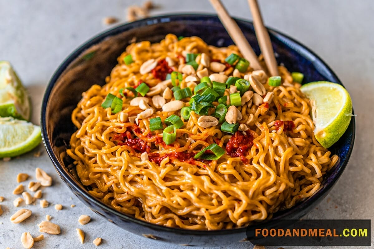 Thai Noodles With Spicy Peanut Sauce