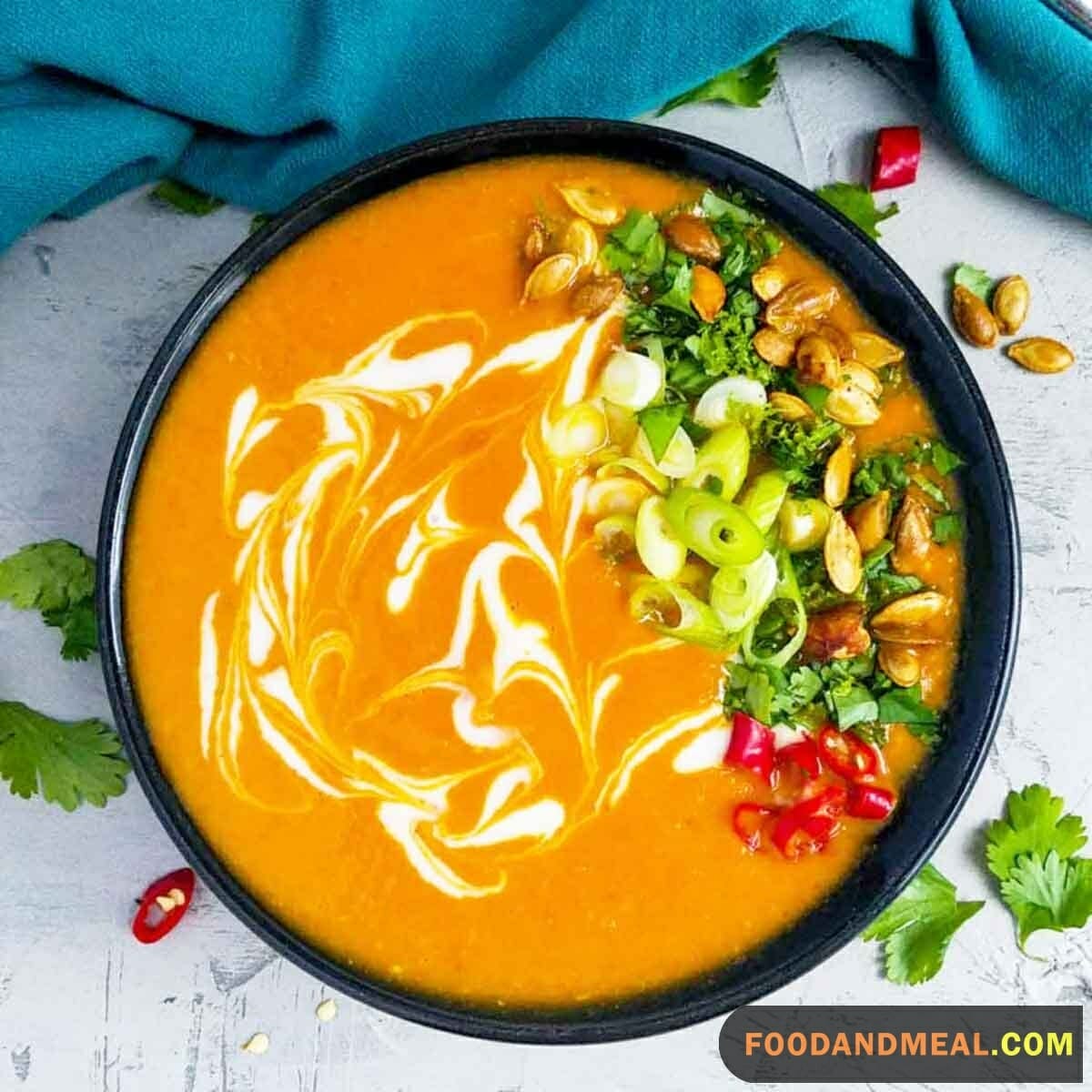 Thai Pumpkin And Vegetable Soup.