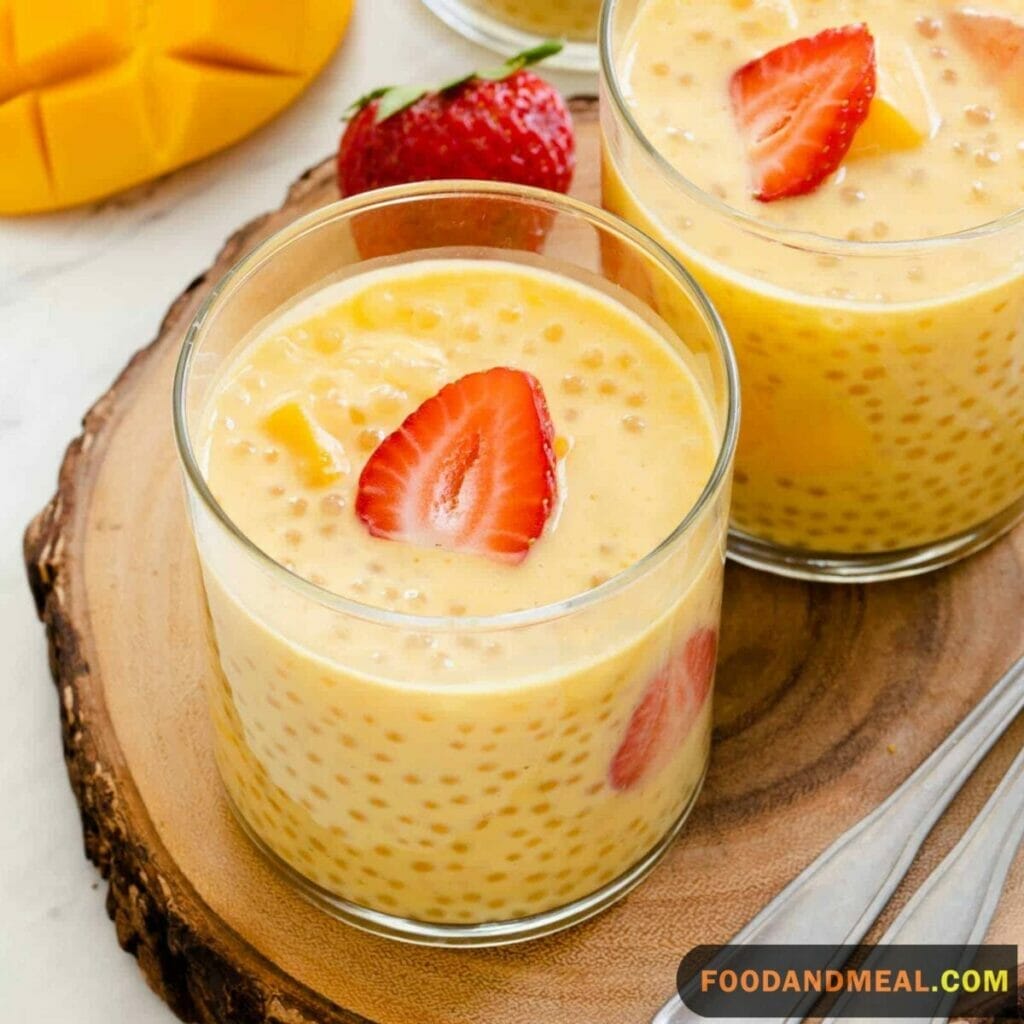 Savor The Creamy Bliss: Thai Mango Tapioca Pudding Recipe 4