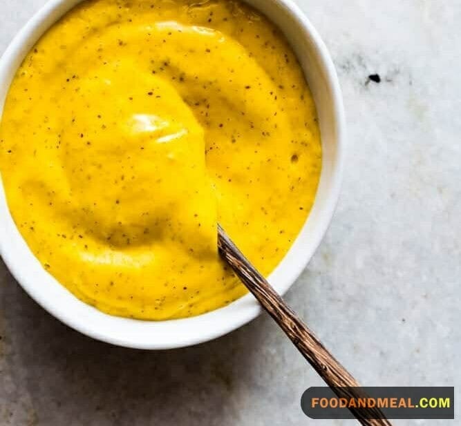 Blending Mango Mustard Sauce
