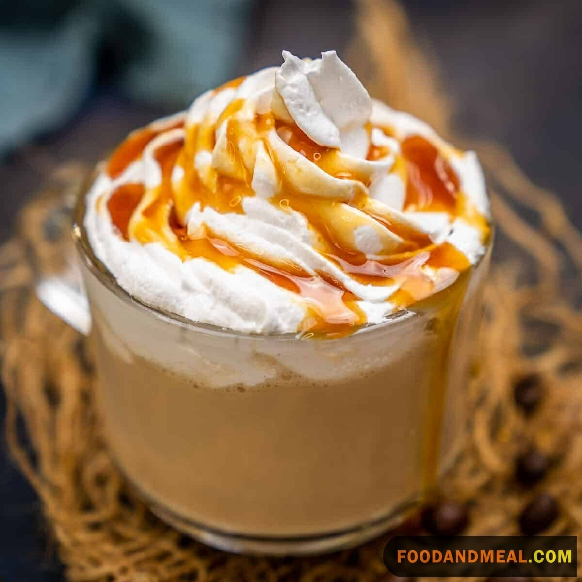 Delicious Vanilla And Caramel Latte