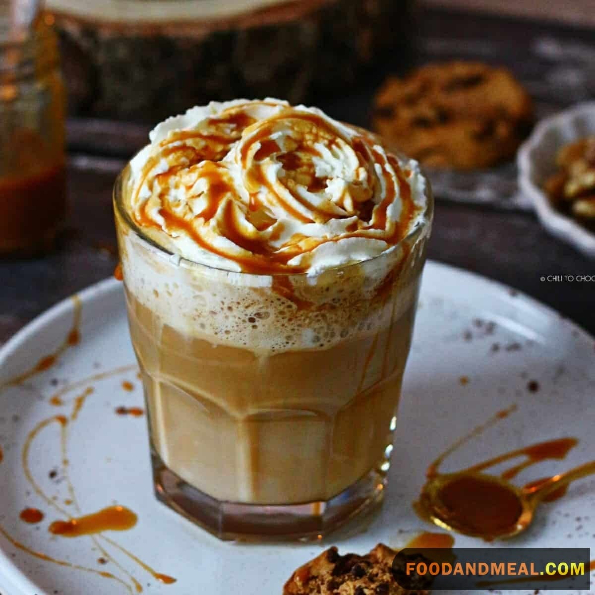 Delicious Vanilla And Caramel Latte