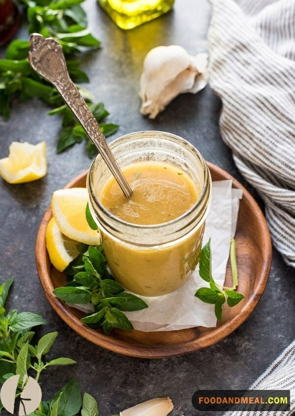 Blending Vegan Greek Dressing 