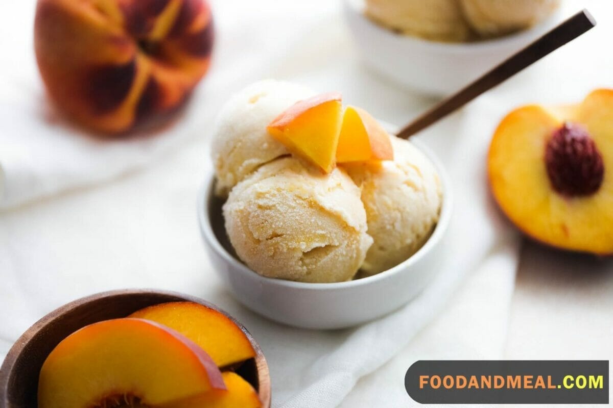 Blender Peach Ice Cream