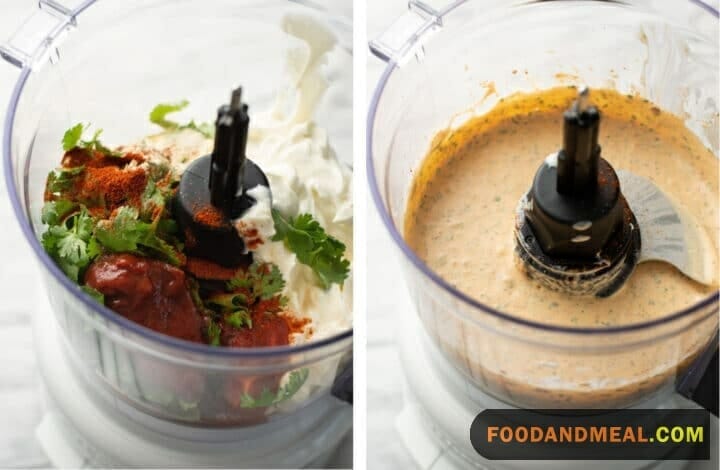 Blending Zesty Chipotle Ranch Dressing