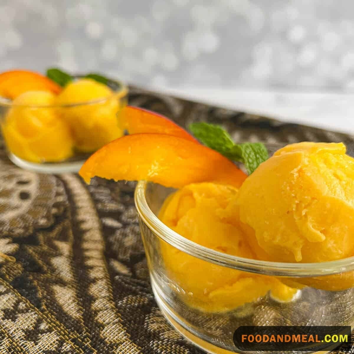 Blending Mango Sorbet