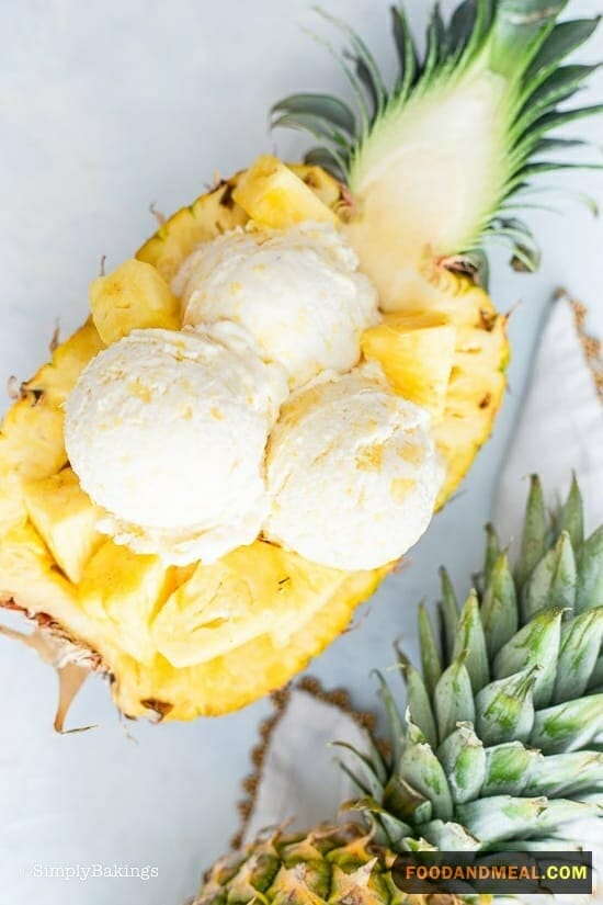 Blending Pineapple Ice Cream