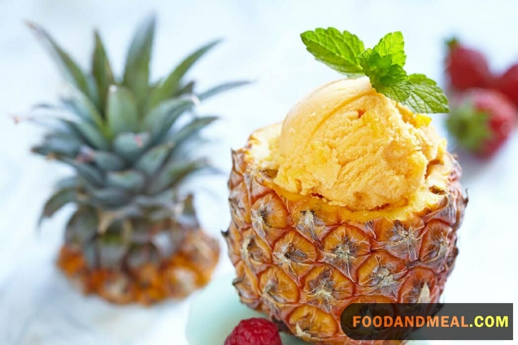 Blending Pineapple Ice Cream