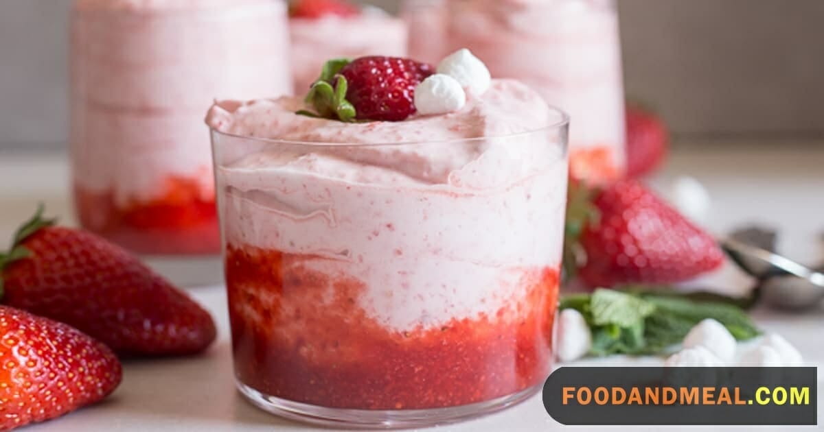 Blending Fluffy Strawberry Mousse