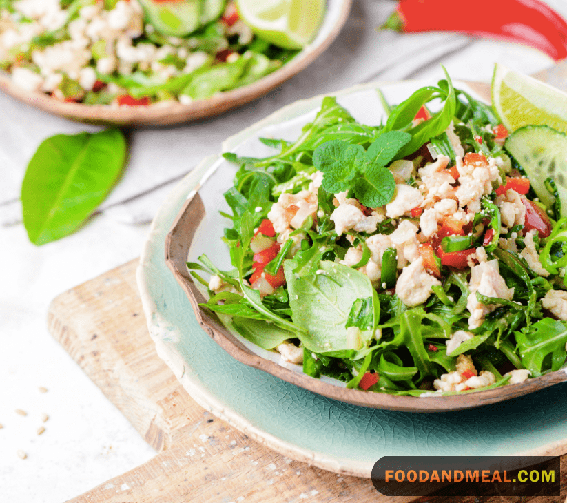 Deliciously Vibrant: Thai Minced Chicken Salad Recipe 1
