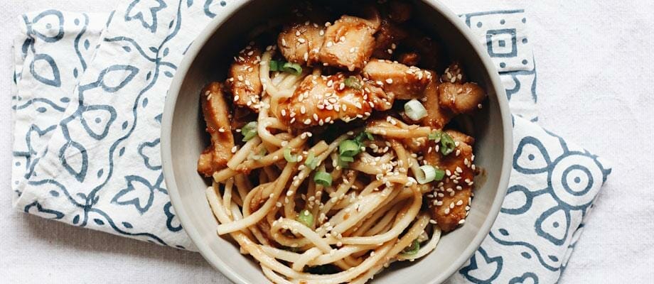 Savor Teriyaki Chicken Noodle Bowls: Easy-to-make Recipe 10 Serving Fusion Delights: "Teriyaki Chicken Noodle Bowls โ where traditions blend in a single bowl."