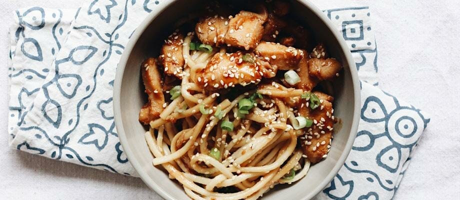 Serving Fusion Delights: "Teriyaki Chicken Noodle Bowls – where traditions blend in a single bowl."