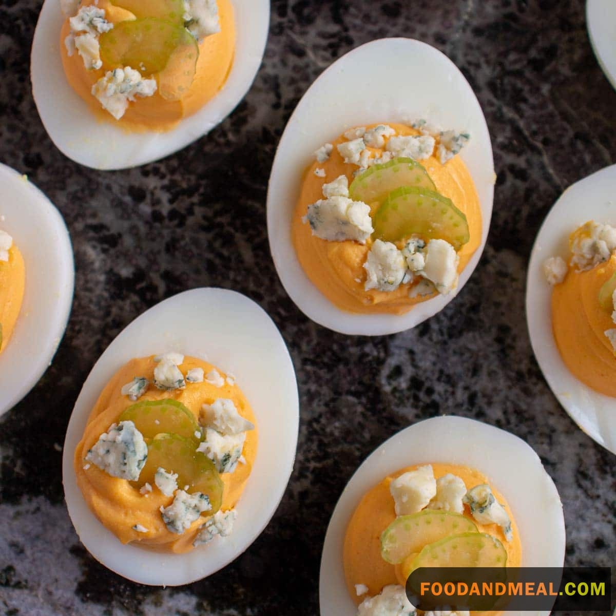 Buffalo Blue Cheese Deviled Eggs