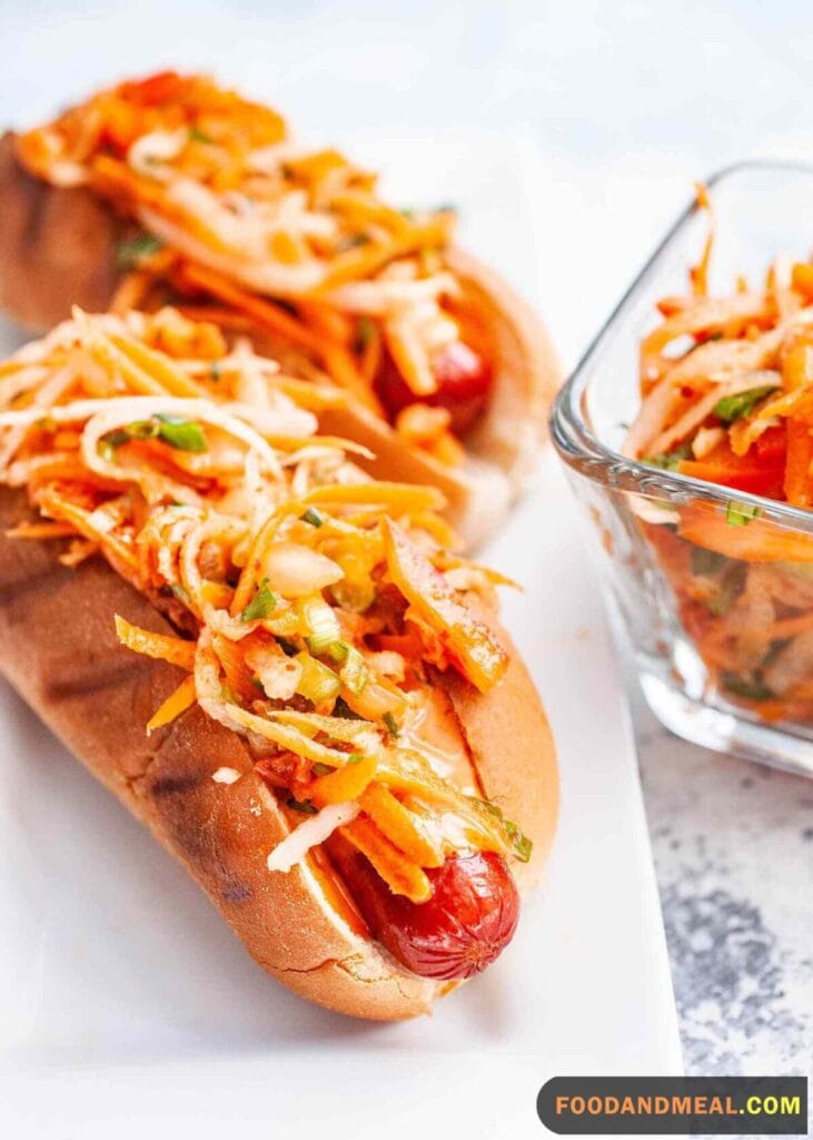 Korean Delight: Kimchi Hot Dogs That Pack A Spicy Punch 2