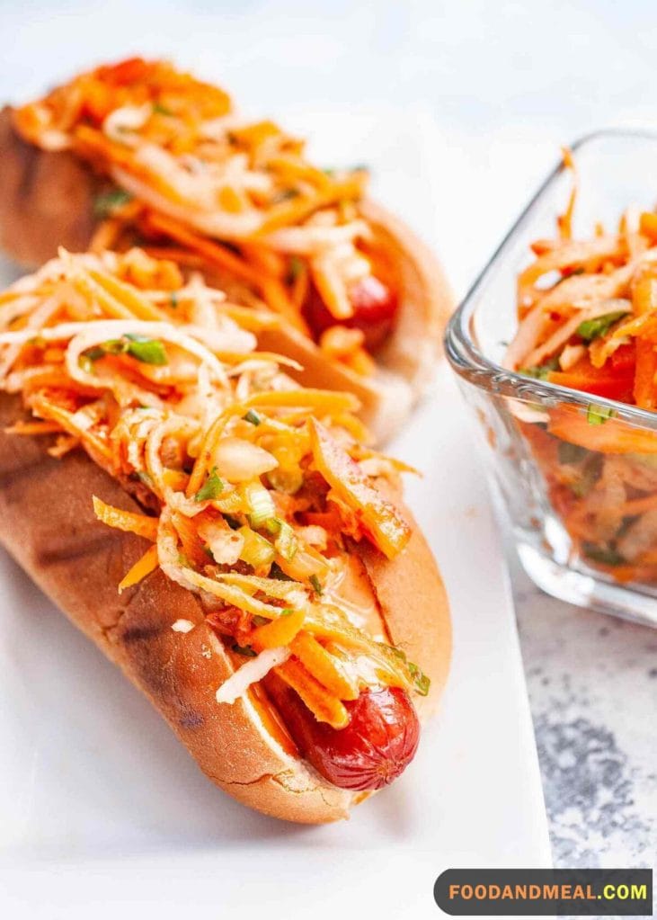 Korean Delight: Kimchi Hot Dogs That Pack A Spicy Punch 3