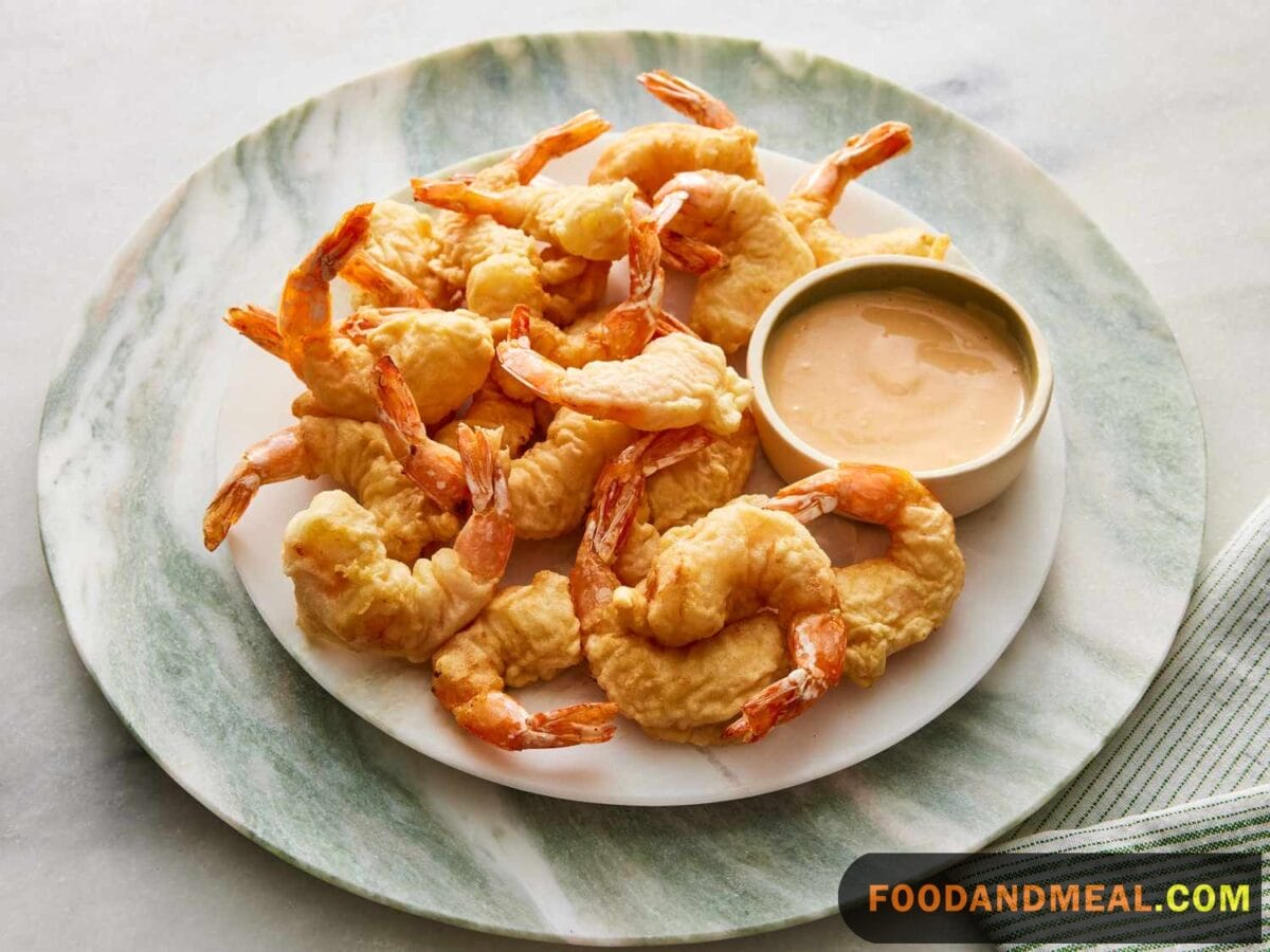 Dipped, dripped, and air-fried: The journey of our tempura shrimp.