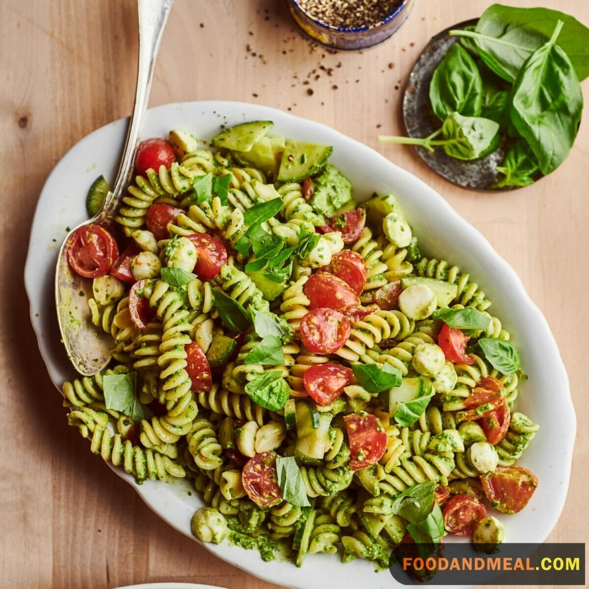 Pesto-Ranch Pasta Salad