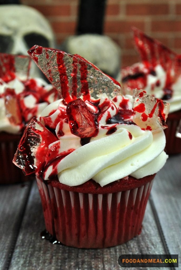 Bloody Broken Glass Cupcakes