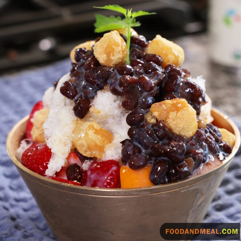 Indulge In Irresistible Korean Shaved Ice With Sweet Beans 3