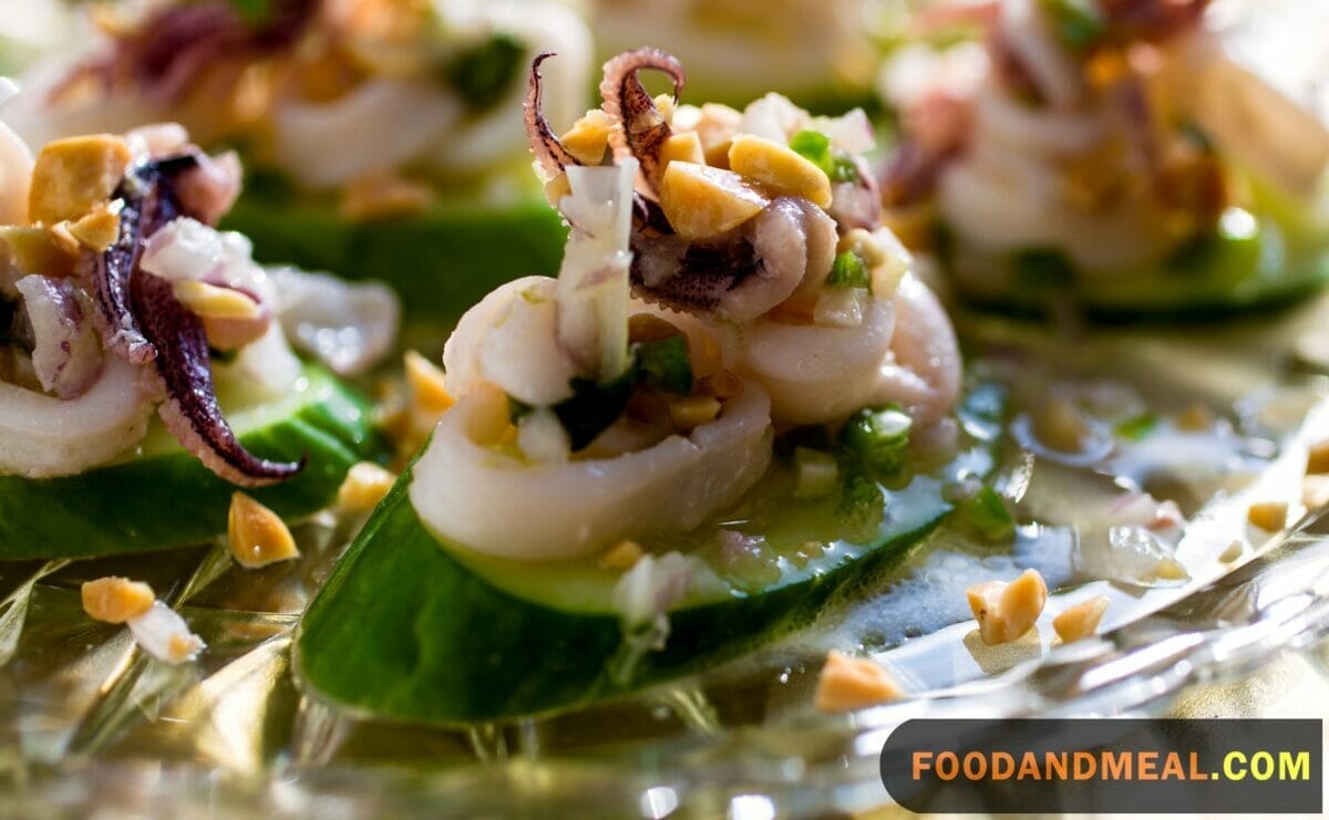 Chilled Squid And Seaweed Salad