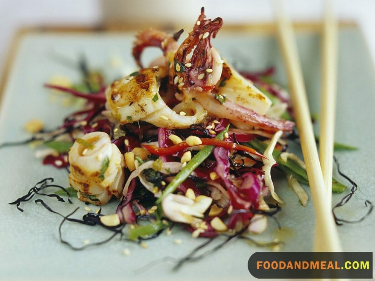 Chilled Squid And Seaweed Salad