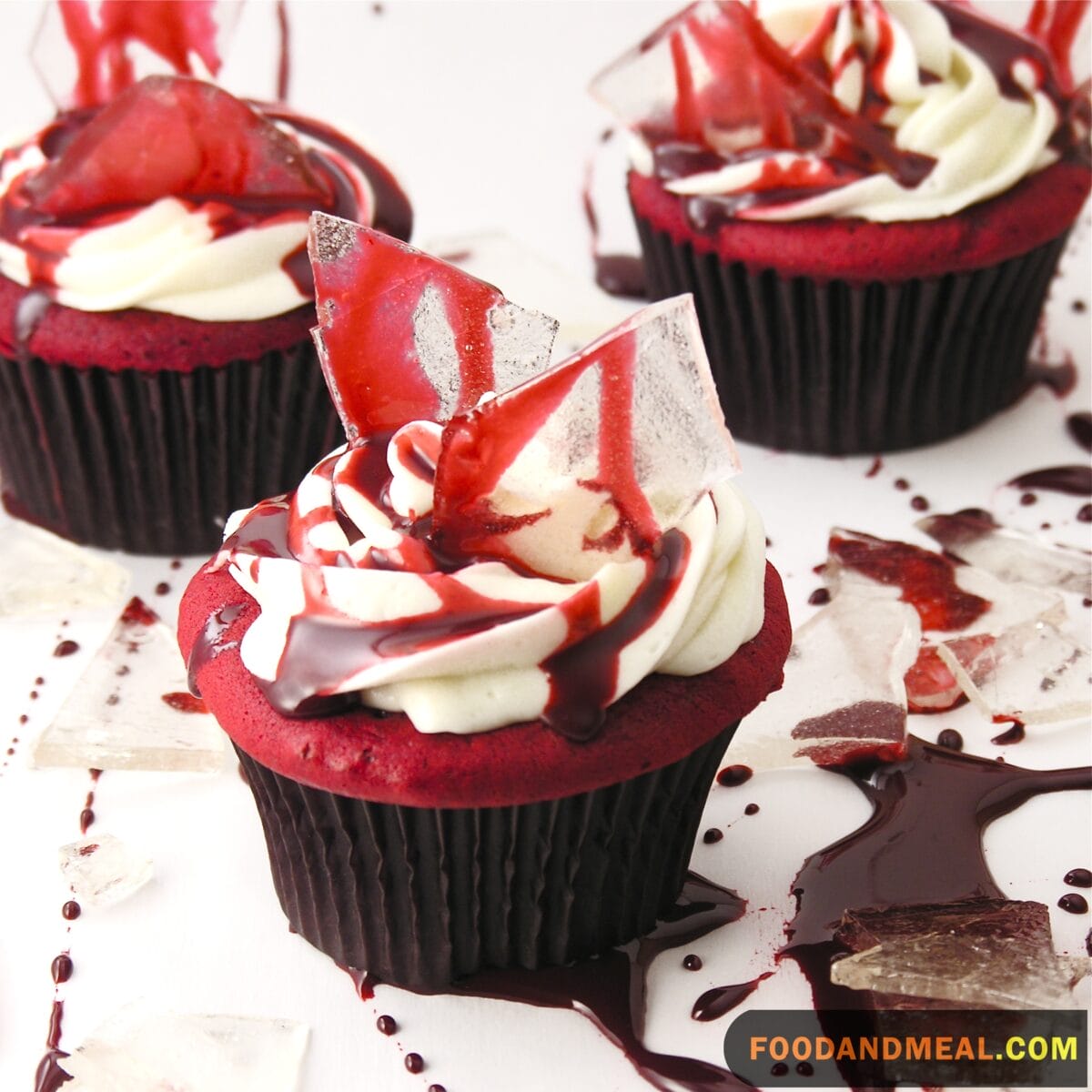 Bloody Broken Glass Cupcakes